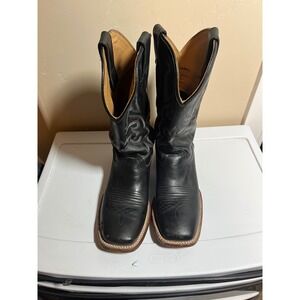 Cody James Men's Black Leather Square Toe Cowboy Boots Style BBSS Size 8.5D
